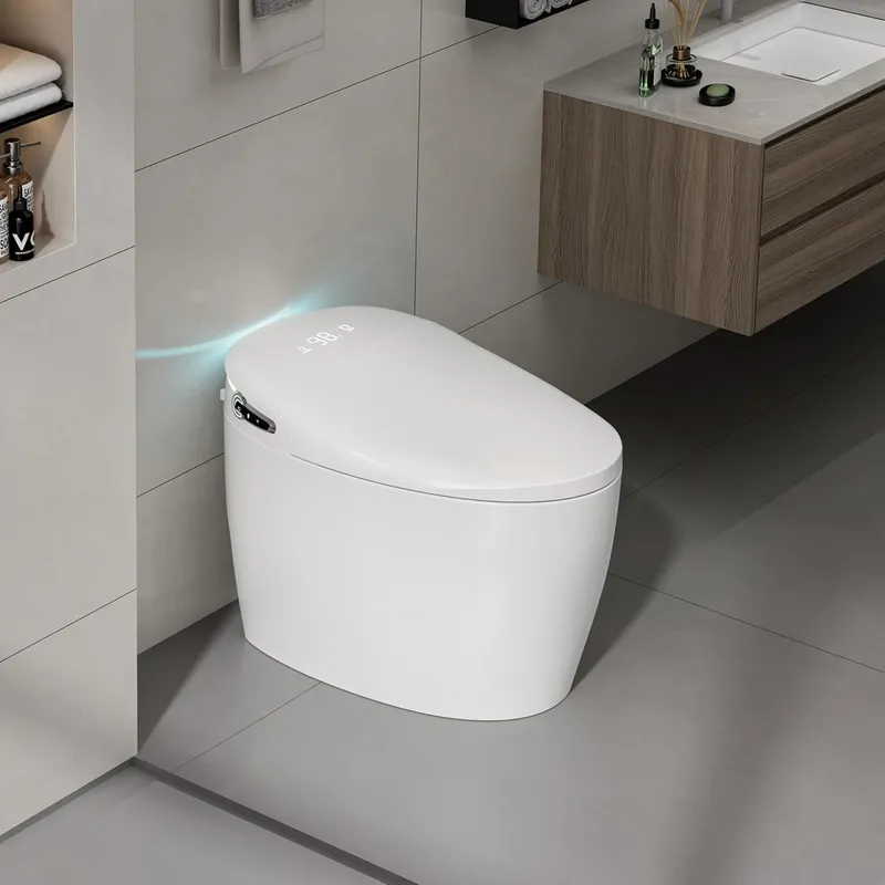 BYBARENOVA Smart Toilet, Smart Toilet with Bidet Built in
